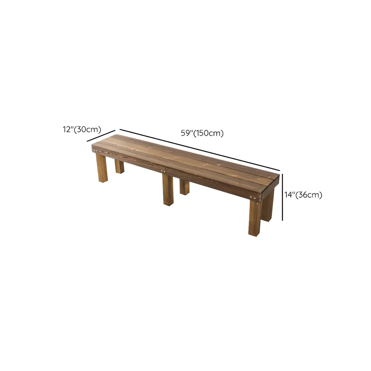 Rustic Rectangular Wooden Waterproof Brown Plant Stand Image - 53