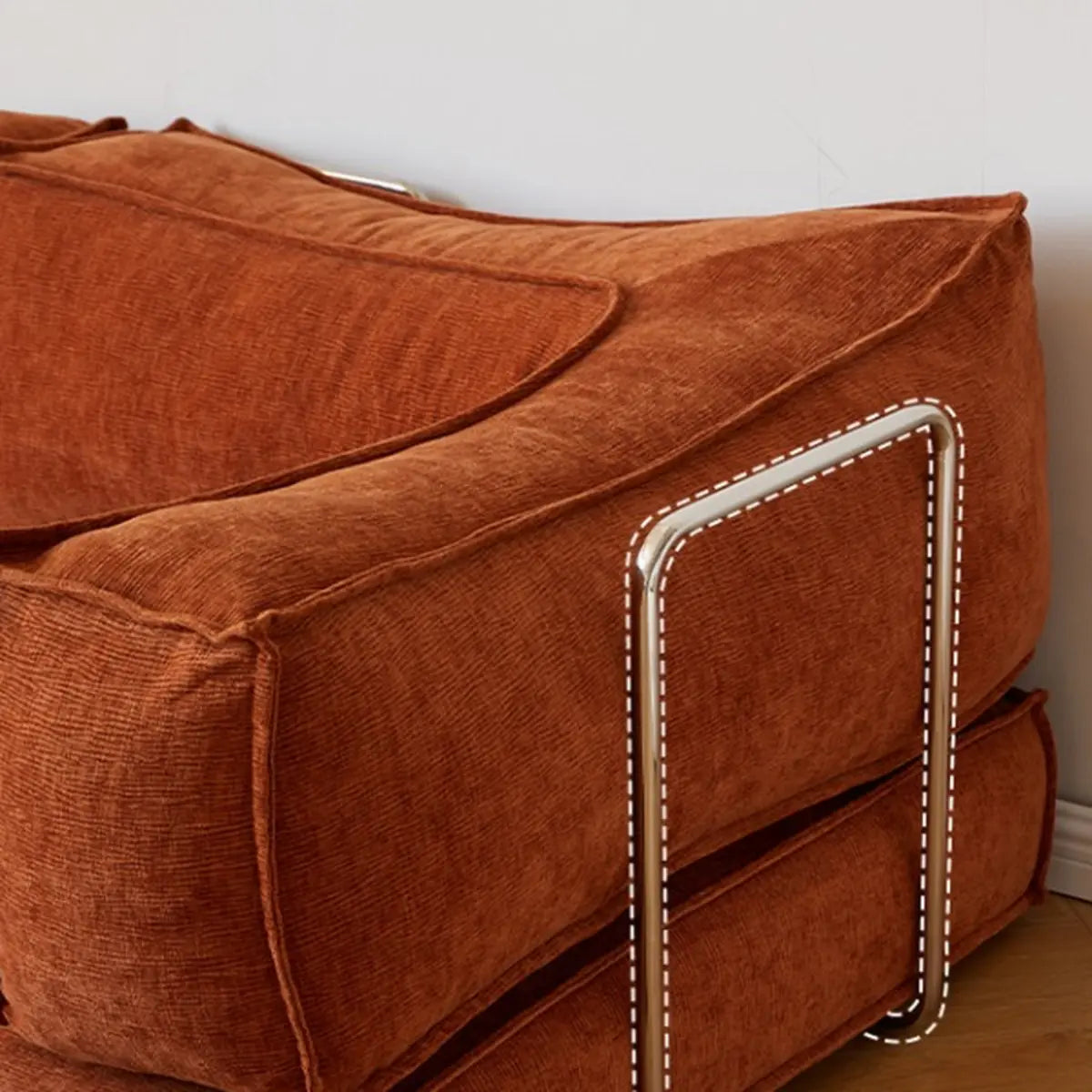 Rustic Red-Brown Full Velvet Cushion Back Daybed Futon Image - 12