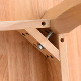 Rustic Round Natural Wooden Extendable Dining Table Image - 10