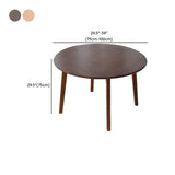 Rustic Round Natural Wooden Extendable Dining Table #size