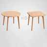 Rustic Round Natural Wooden Extendable Dining Table Image - 3