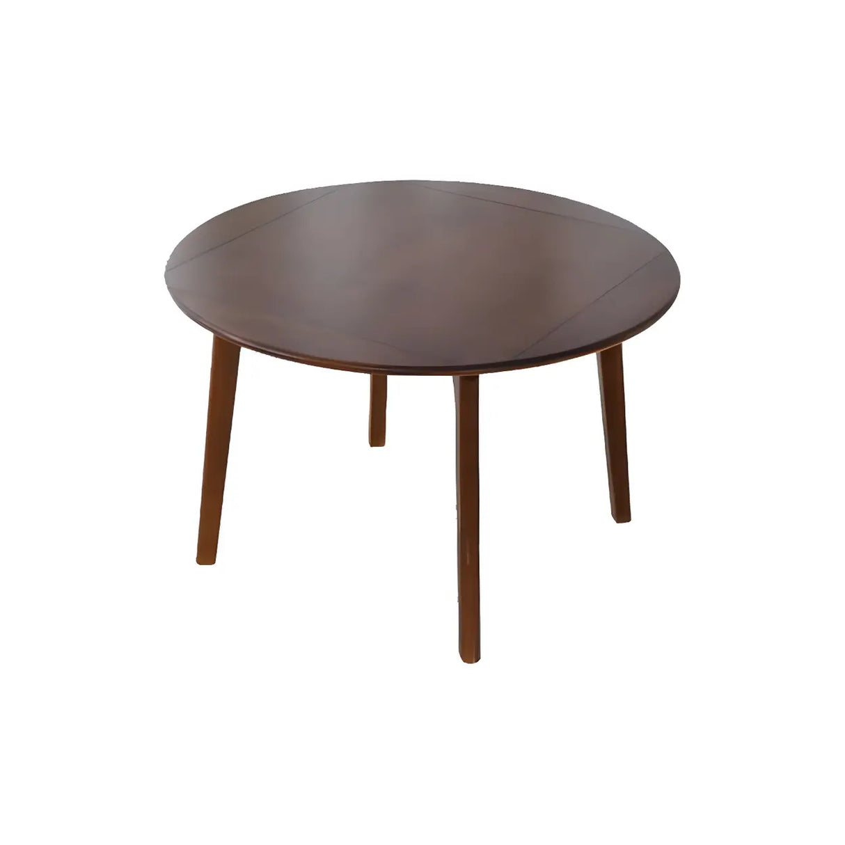 Rustic Round Natural Wooden Extendable Dining Table Image - 7
