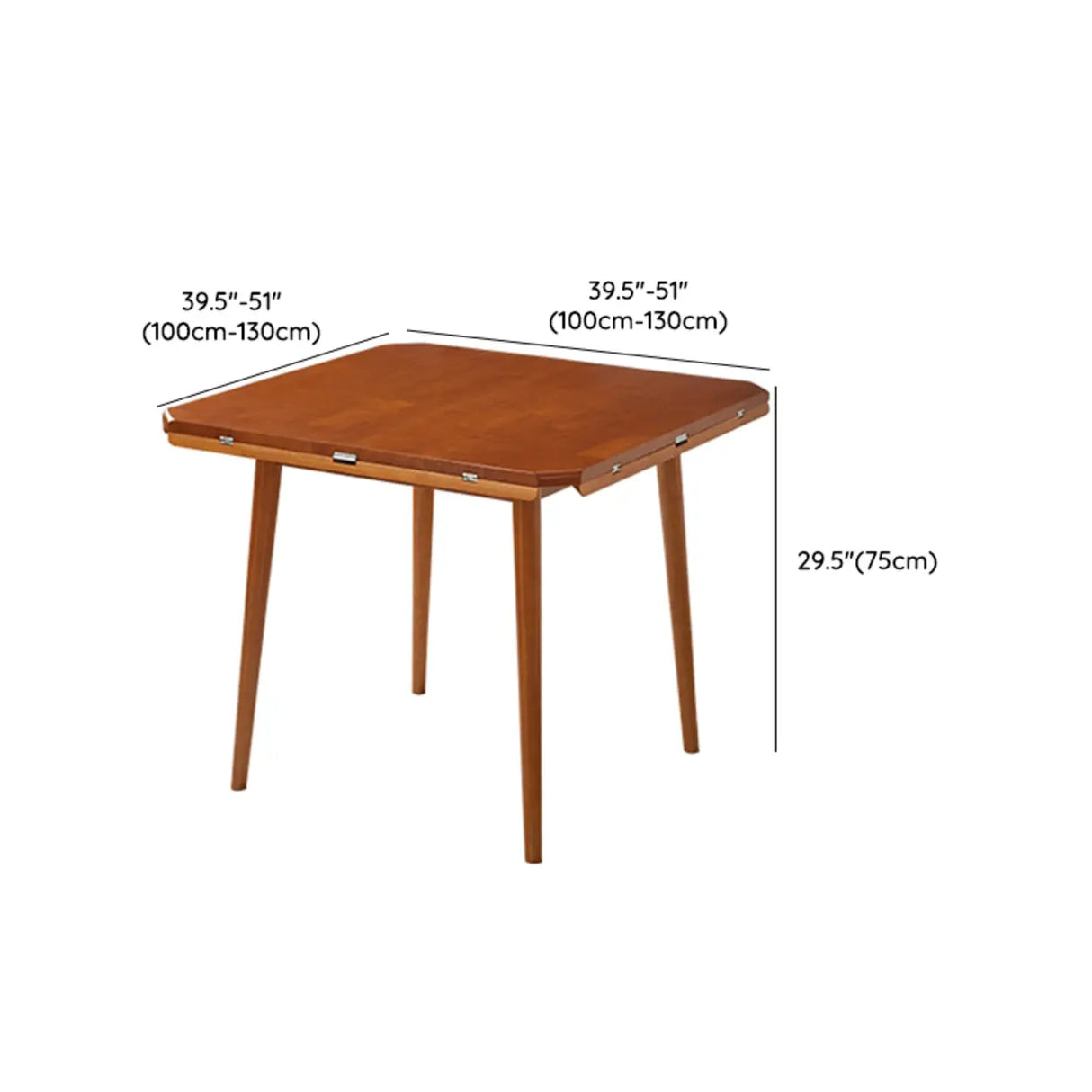 Rustic Round Rubberwood Dining Table Natural Extendable Image - 15