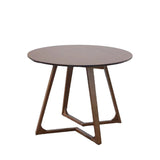 Rustic Round Wood Brown Small Dining Table Image - 18