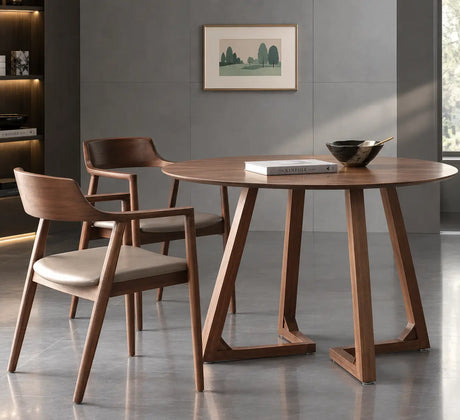 wood dining table with chairs