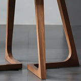 Rustic Round Wood Brown Small Dining Table Image - 8