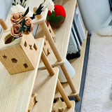 Rustic Simple Open Rectangle Wood Display Bookshelf Image - 7
