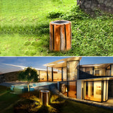 Rustic Simple Wood Solar Path Outdoor Decor Table Lamp Image - 8
