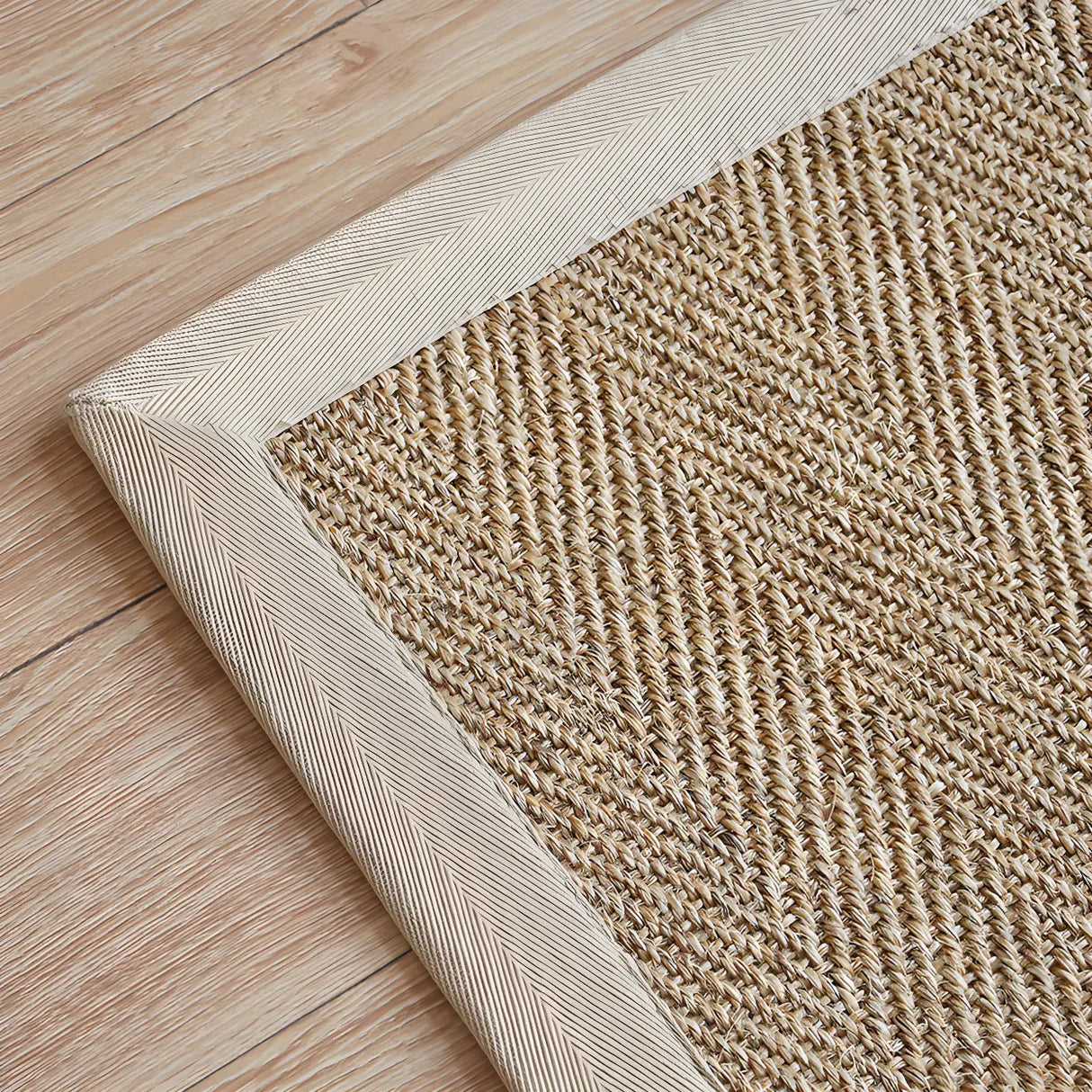 Rustic Sisal Woven Striped Multi-Color Indoor Rug Image - 3