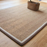 Rustic Sisal Woven Striped Multi-Color Indoor Rug Image - 4