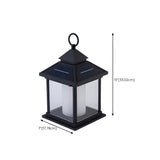 Rustic Solar Lantern Black Outdoor Garden Decor Lamp #size