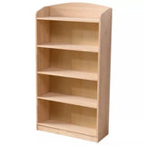 Rustic Solid Wood Closed Back Narrow Storage Bookcase Image - 13