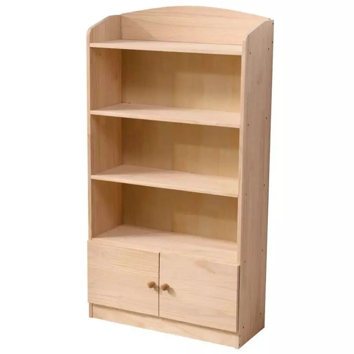 Rustic Solid Wood Closed Back Narrow Storage Bookcase Image - 14