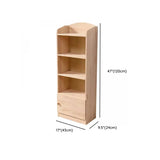 Rustic Solid Wood Closed Back Narrow Storage Bookcase Image - 16