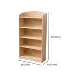 Rustic Solid Wood Closed Back Narrow Storage Bookcase Image - 17