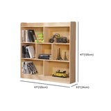 Rustic Solid Wood Closed Back Narrow Storage Bookcase Image - 21