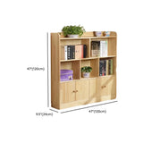 Rustic Solid Wood Closed Back Narrow Storage Bookcase Image - 22