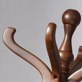 Rustic Spiral Solid Wood Brown Hooks Freestanding Hall Tree Image - 7