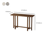 Rustic Stain Resistant Solid Wood Entryway Console Table #size