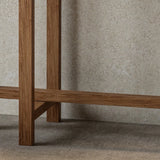Rustic Stain Resistant Solid Wood Entryway Console Table Image - 7