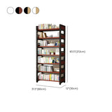 Rustic Steel Natural Wood Shelf Open Back Bookshelf Image - 22