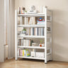 Rustic Steel Natural Wood Shelf Open Back Bookshelf Image - 5