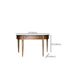 Rustic Storage Half-Moon Wooden Brown Console Table Image - 16