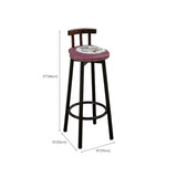Rustic Swivel Multiple Colour Fabric Round Bar Stool Image - 13