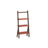 Rustic Timber Finish Ladder Vertical Display Bookshelf Image - 2