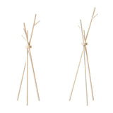 Rustic Tripod Wood Natural Freestanding Hall Tree with Hooks Image - 10