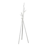 Rustic Tripod Wood Natural Freestanding Hall Tree with Hooks Image - 7