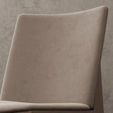 Rustic Upholstered Solid Back Wood Frame Dining Chair Image - 12