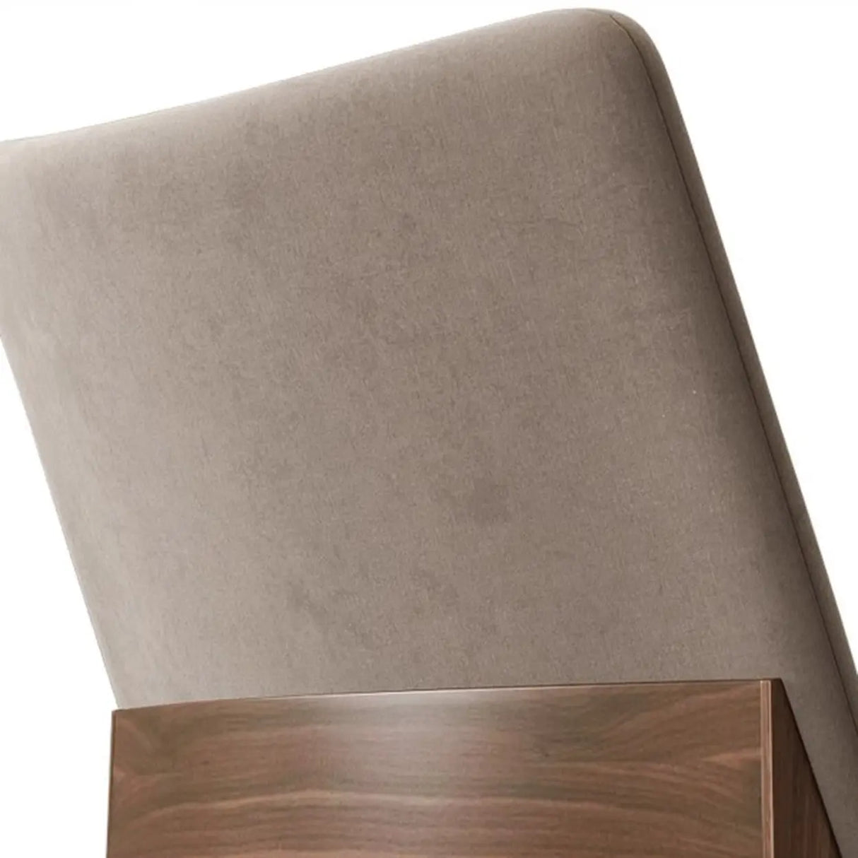 Rustic Upholstered Solid Back Wood Frame Dining Chair Image - 13