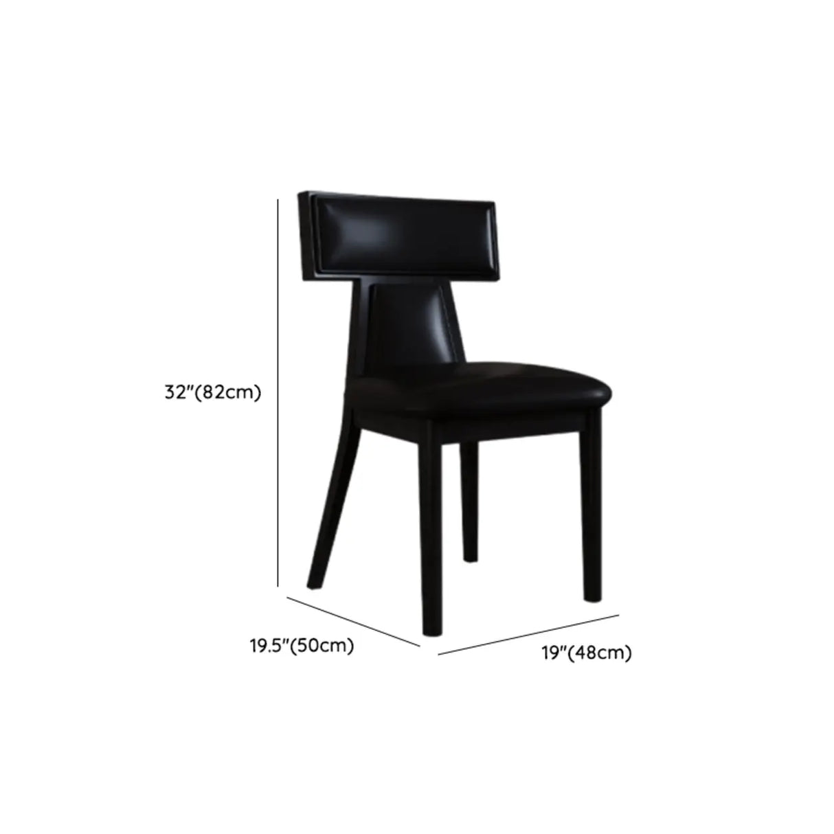 Rustic Upholstered Timber Walnut Armless Dining Chair 