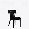 Rustic Upholstered Timber Walnut Armless Dining Chair Image - 7