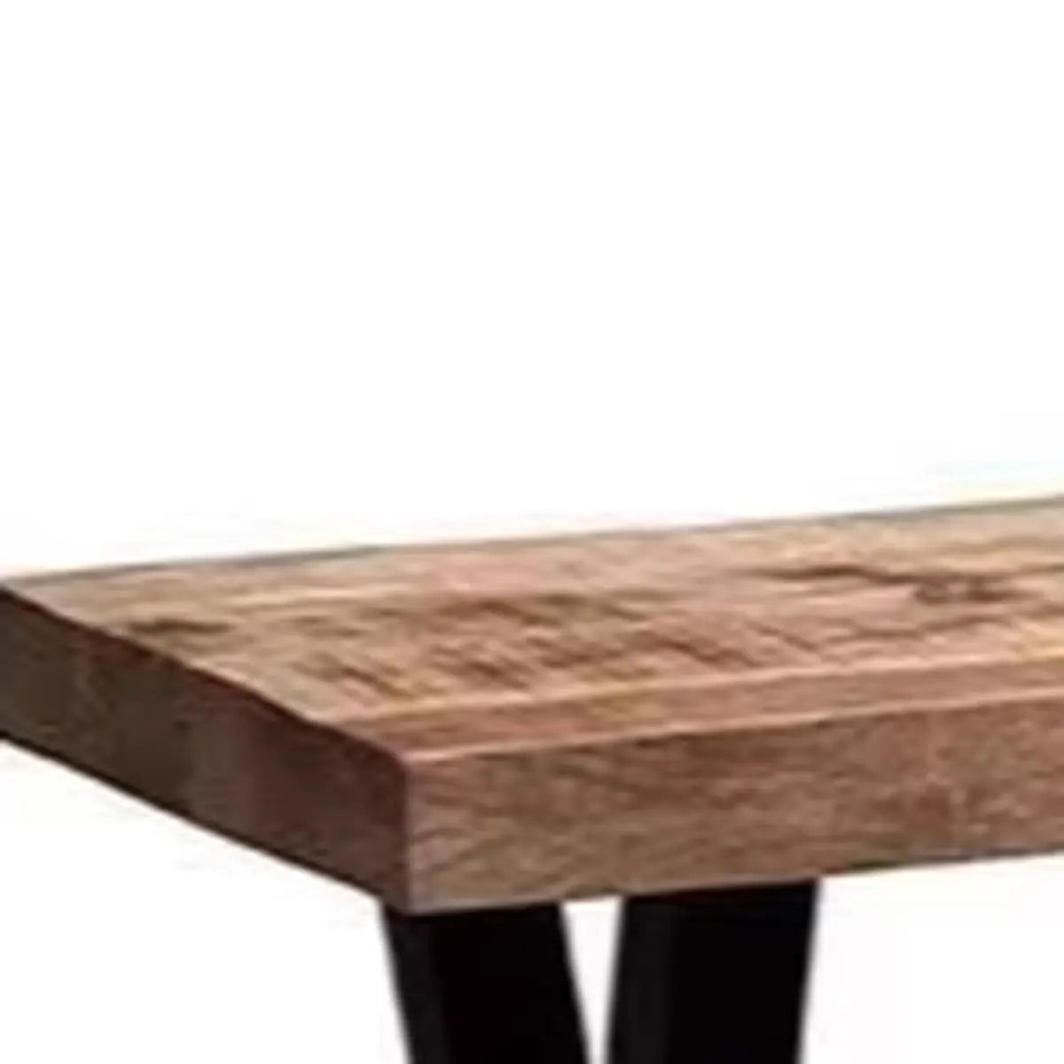 Rustic Versatile Trestle Base Wood Brown Console Table Image - 7