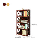 Rustic Vertical Bamboo Rectangle Rack Wood Bookshelf Image - 25