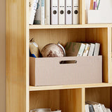 Rustic Vertical Pine Wood 5 Shelves Display Bookcase Image - 11