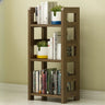 Rustic Vertical Wooden Open Back Display Bookshelf Image - 2