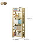 Rustic Vertical Wooden Open Back Display Bookshelf Image - 30