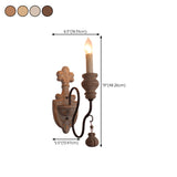 Rustic Vintage Wooden Candle Wall Sconce Light #size