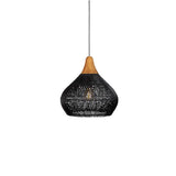 Rustic Wabi Sabi Style Rattan Bamboo Woven Pendant Lights Image - 14