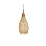 Rustic Wabi Sabi Style Rattan Bamboo Woven Pendant Lights Image - 7