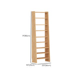 Rustic Wood 9-Layer Adjustable Tall Storage Bookshelf #size