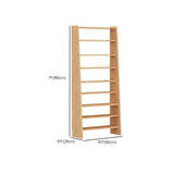 Rustic Wood 9-Layer Adjustable Tall Storage Bookshelf Image - 13