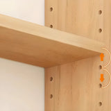 Rustic Wood 9-Layer Adjustable Tall Storage Bookshelf Image - 4