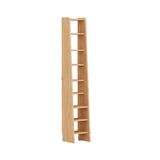 Rustic Wood 9-Layer Adjustable Tall Storage Bookshelf Image - 5