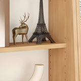 Rustic Wood 9-Layer Adjustable Tall Storage Bookshelf Image - 7