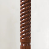 Rustic Wood Brown Entryway Freestanding Hooks Hall Tree Image - 7