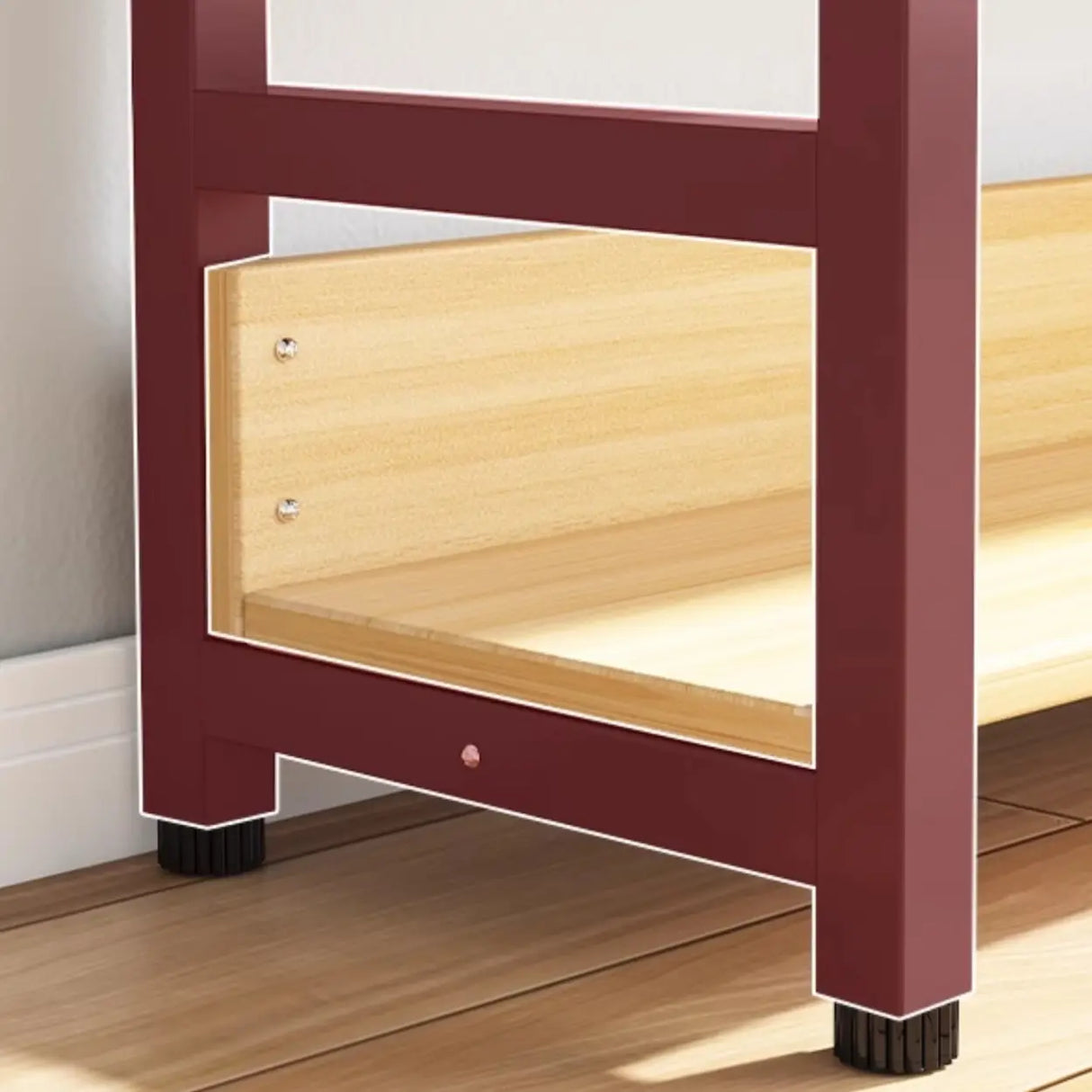 Rustic Wood Multi-Shelf Metal Frame Display Bookcase Image - 14